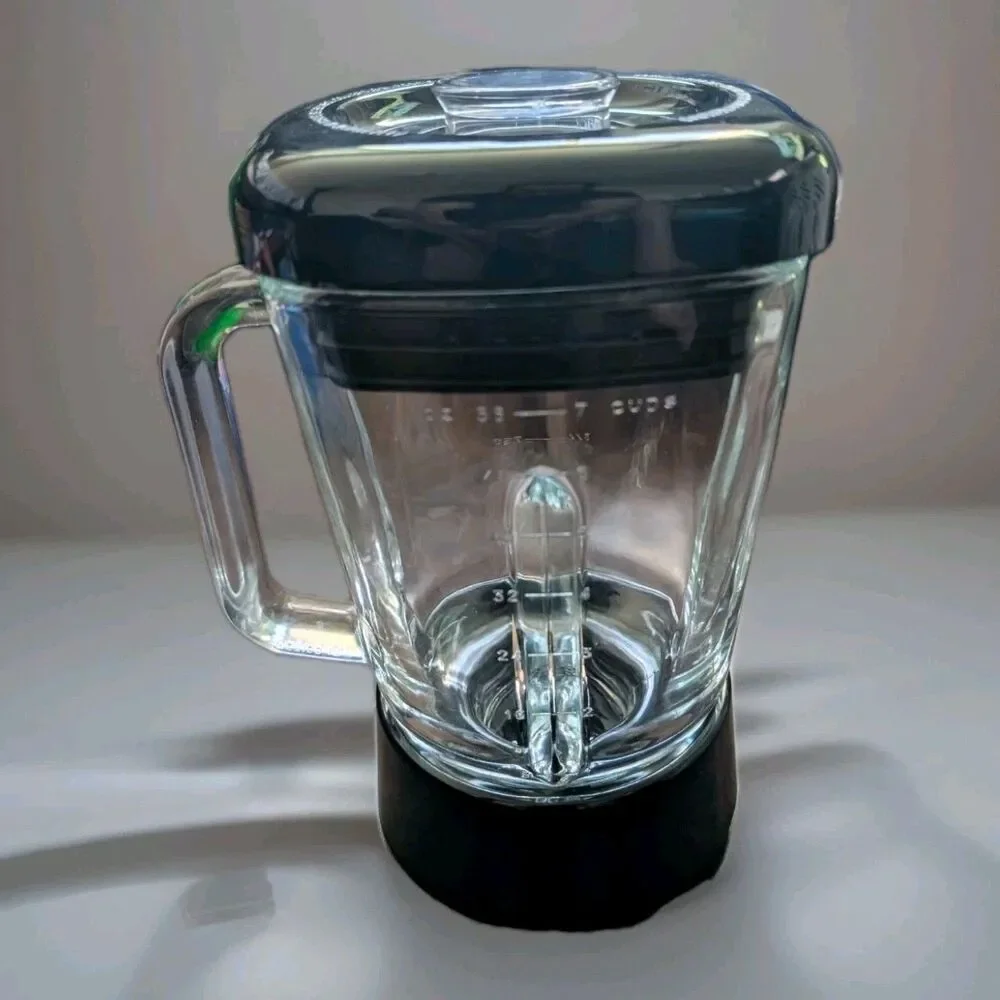 Cuisinart Pitcher Jar 56 Oz - 7 Cup Square Glass Blender Lid Blade Set BFP-10CH